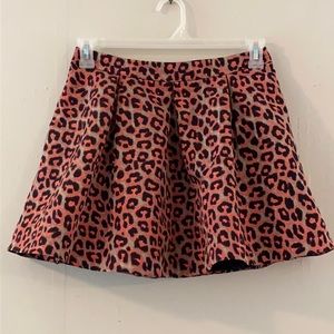 Pink/Black/Beige/Gold Leopard🐆 Print Mini-Poof-Skirt, M (Girls), Forever 21
